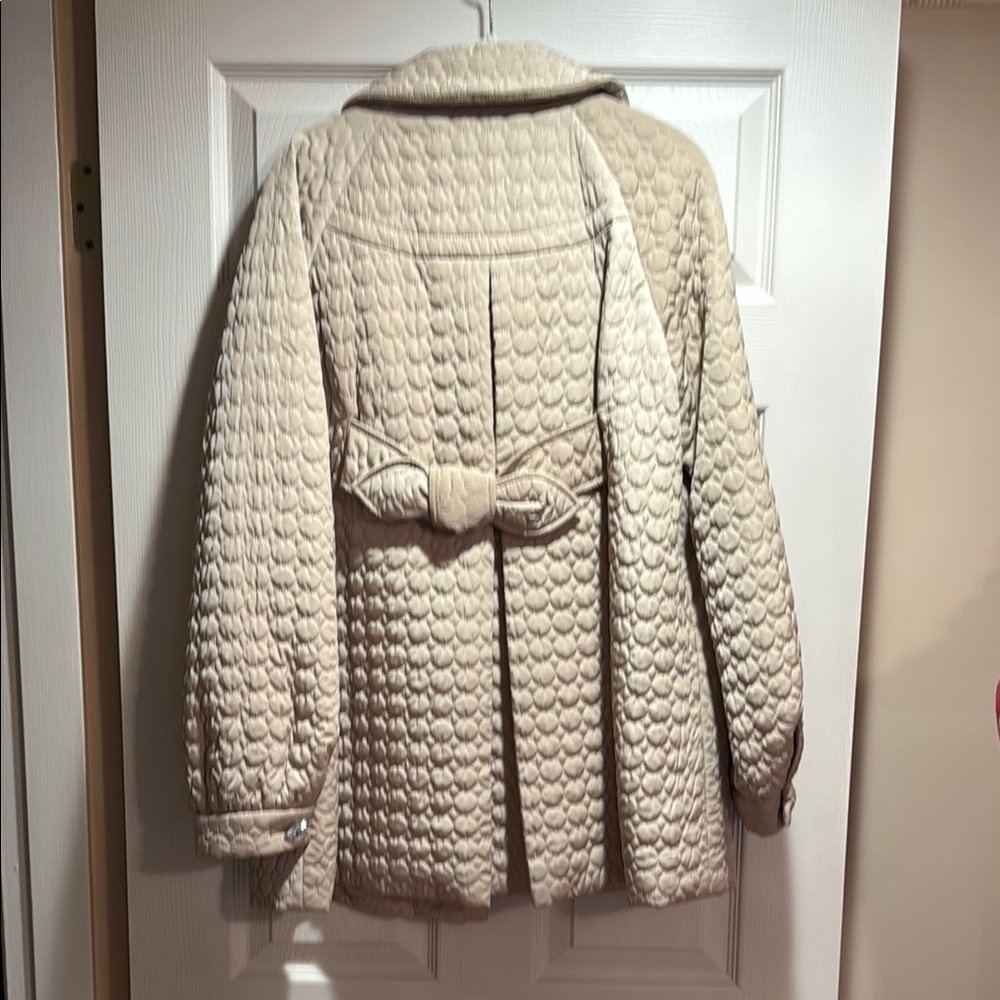 Betsey Johnson Quilted Tan Swing Jacket - Picture 6 of 9